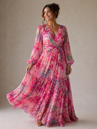 Vivian & Claire™ | Wrap Dress with Floral Print