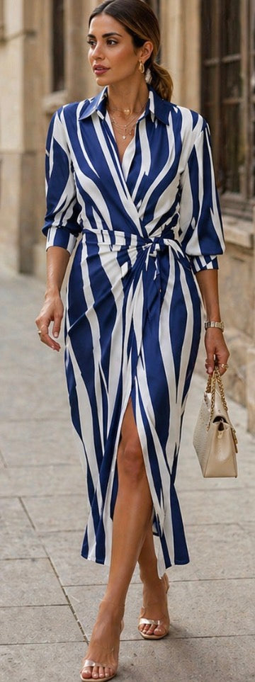 Vivian & Claire™ | Printed Wrap Dress