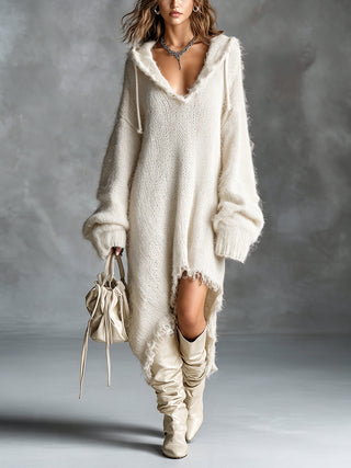 Colomba | Soft Knit Hooded Midi Dress