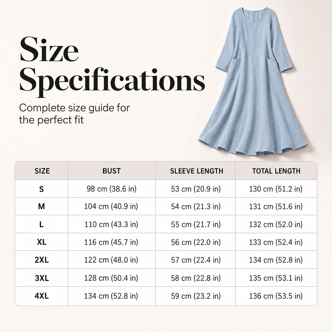 Colette™ | Long Sleeve Plain Dress For Women