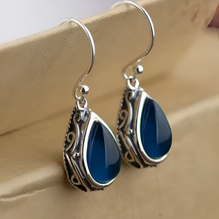 Celestina White Gold Sapphire Earrings