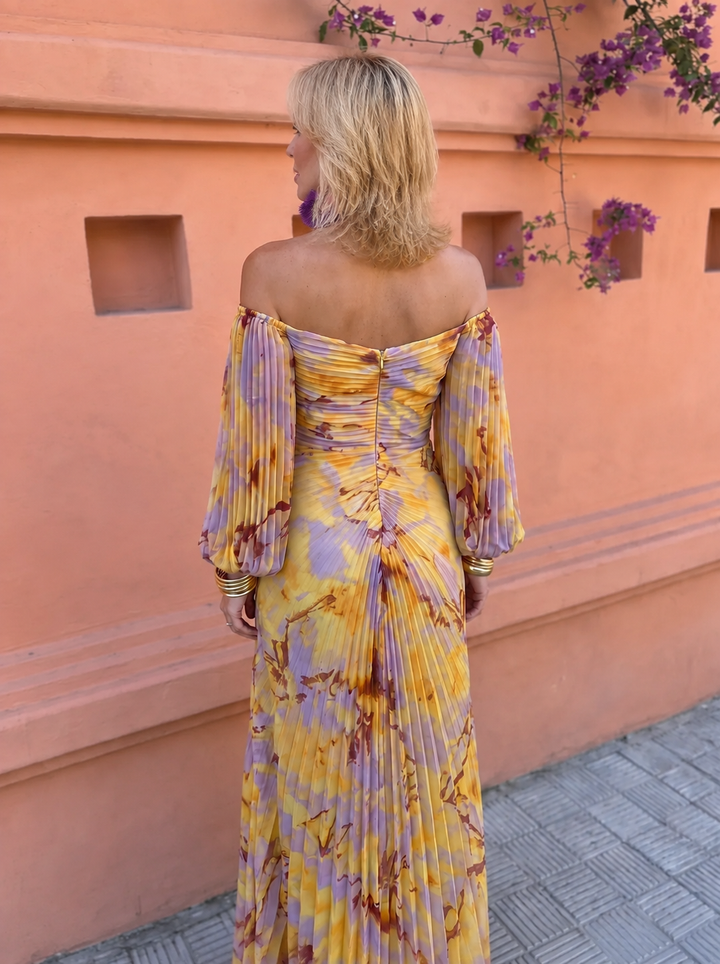 Margherita | Floral Deep-V Maxi Dress