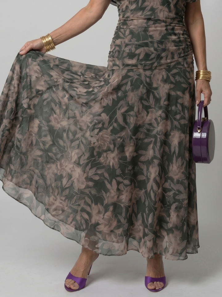 Vivian & Claire™ | Off Shoulder Flow Midi Dress