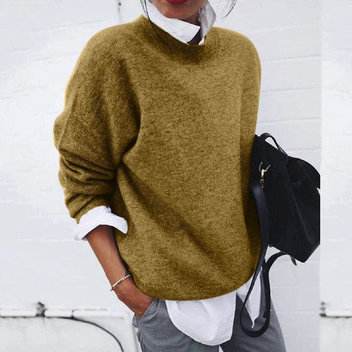 V|C - Soft Crewneck Pullover Sweater Rose