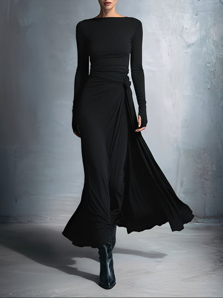 Nadia | Side-Knot Maxi Dress