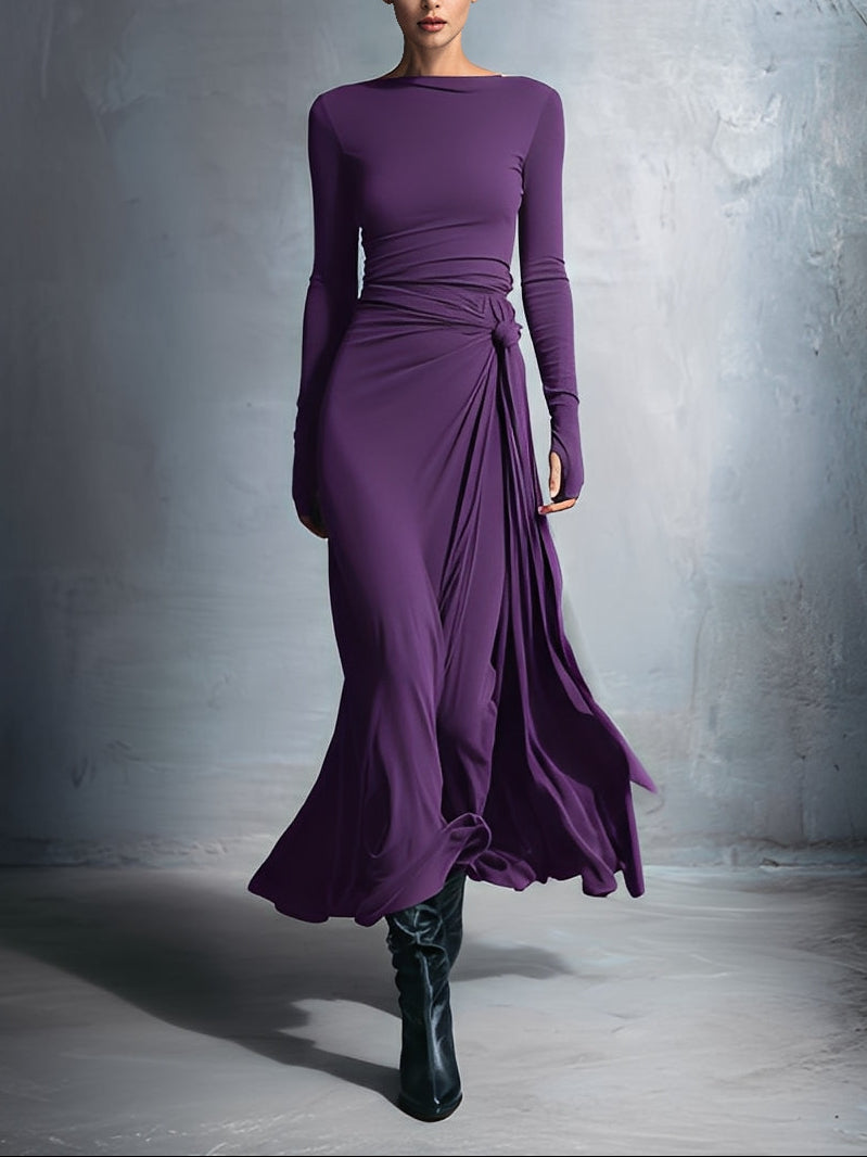 Nadia | Side-Knot Maxi Dress