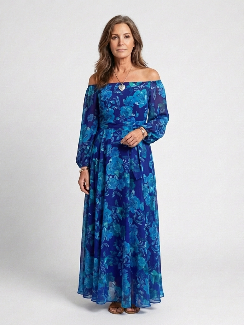 Vivian & Claire™ | Off Shoulder Floral Maxi Dress