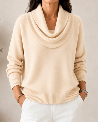 Caralina™ | Elegant Cowl Neck Knit Jumper