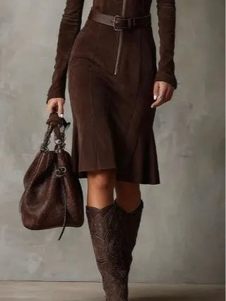 Ruth | Vintage Belted Midi Dress