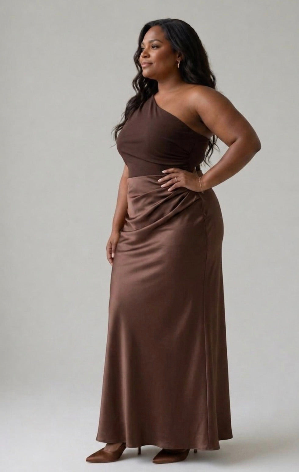 Vivian & Claire™ | Maxi Dress with a Guilt in Satin