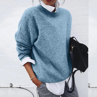 V|C - Soft Crewneck Pullover Sweater Rose