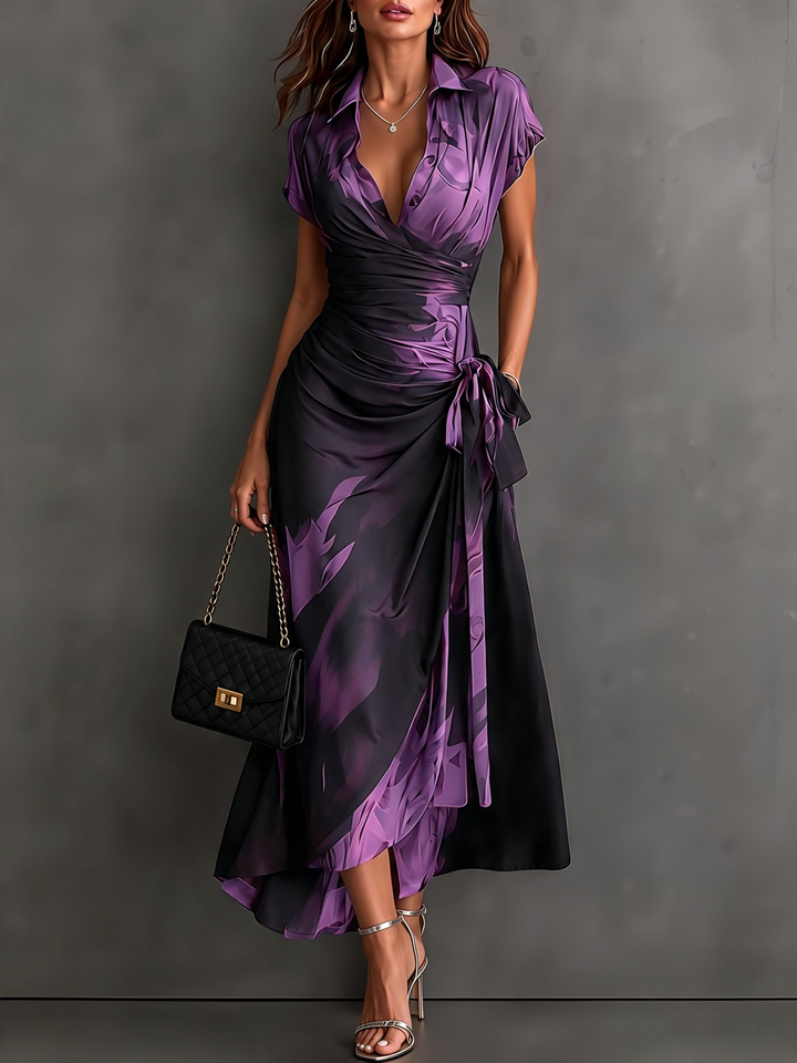 Rosalia | Printed Wrap Midi Dress