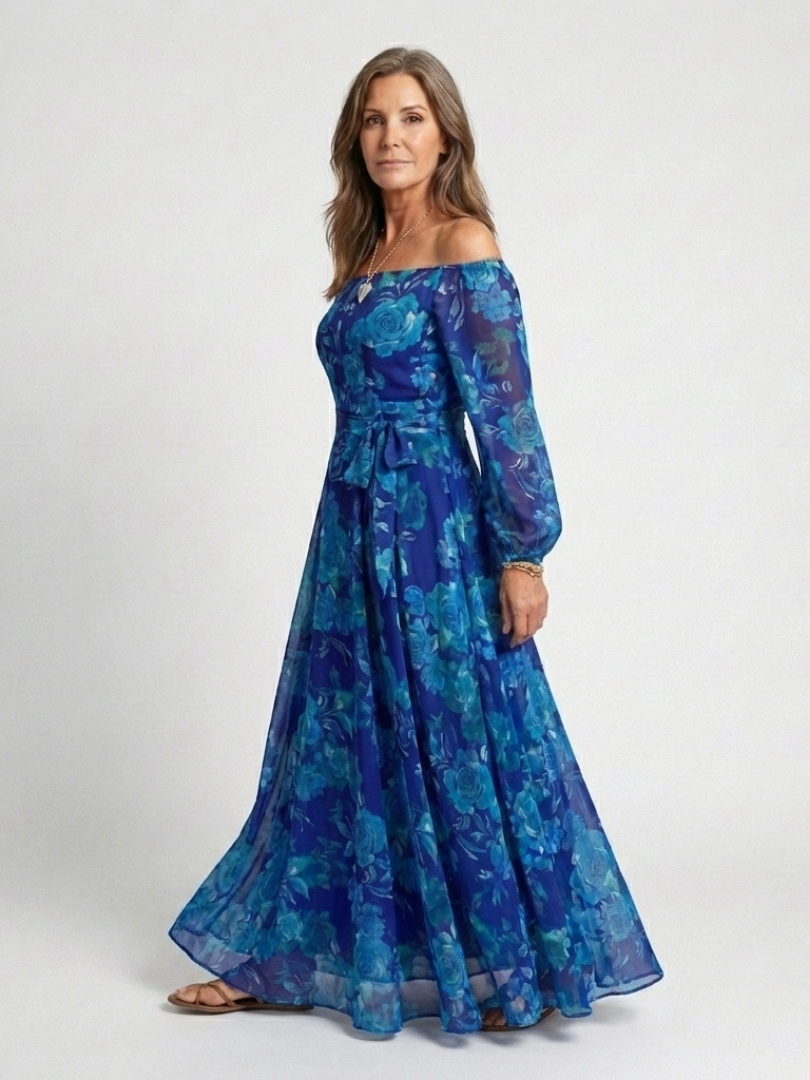 Vivian & Claire™ | Off Shoulder Floral Maxi Dress