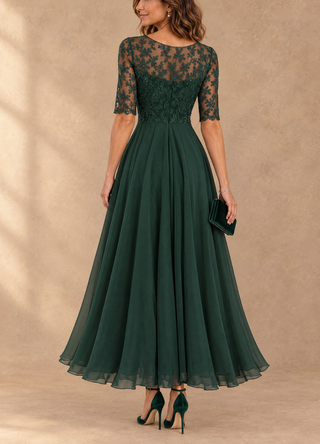 Abella Lace and Chiffon Dress