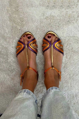 GOLDIE | Buckle Sandals with Colour Strap