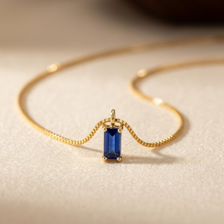 Liora Gold Sapphire Necklace