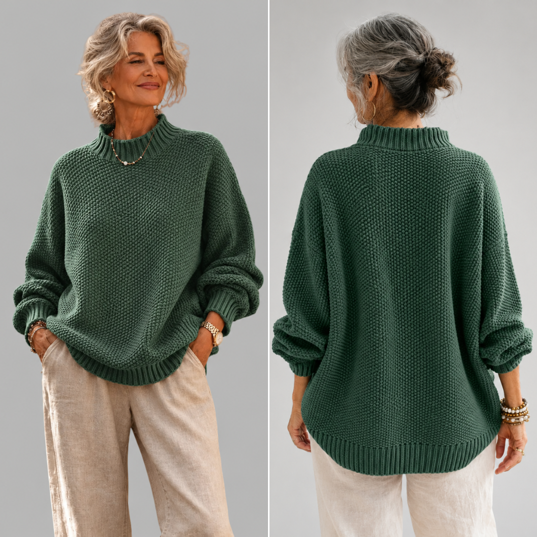 V|C - Relaxed Mock Neck Knit Sweater Ruthie