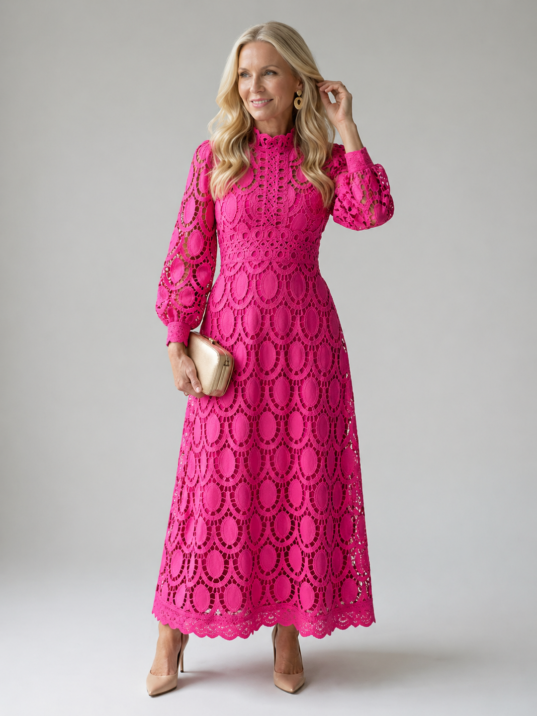 Vivian & Claire™ | Lace Midi Dress