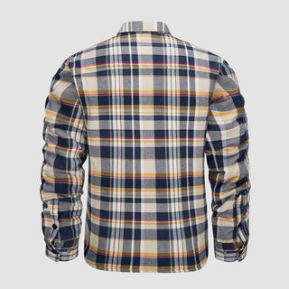 Douglas™ | Quilt-Lined Plaid Flannel Bomber Jacket