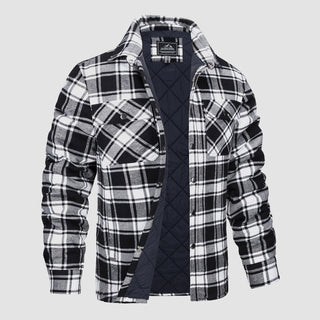 Douglas™ | Quilt-Lined Plaid Flannel Bomber Jacket