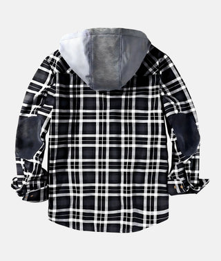 Dennis™ | Warm Sherpa-Lined Flannel Hooded Jacket