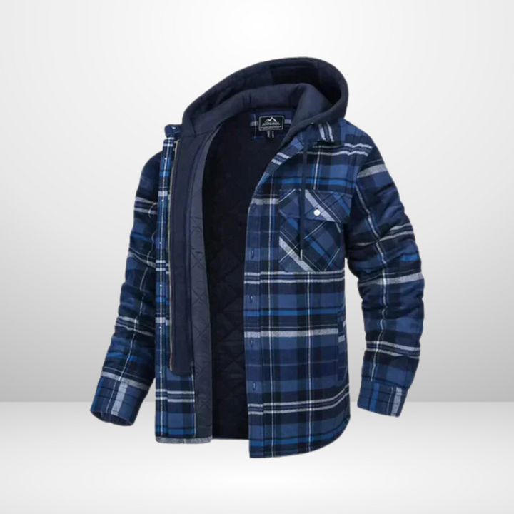 Garrett™ | Warm Plaid Flannel Hooded Jacket