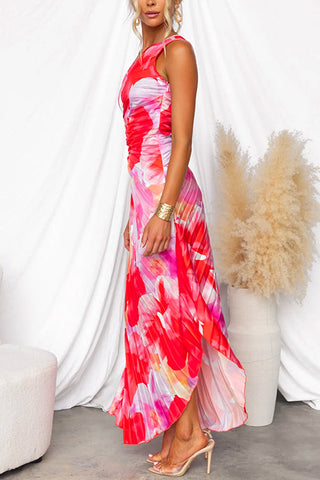 Vivian & Claire™ | Vibrant Tropical Evening Dress