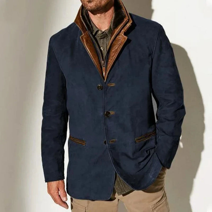 Arthur™ | Vintage Suede-Look Layered Blazer Jacket