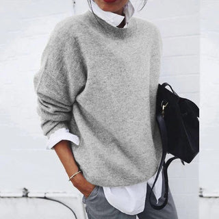 V|C - Soft Crewneck Pullover Sweater Rose