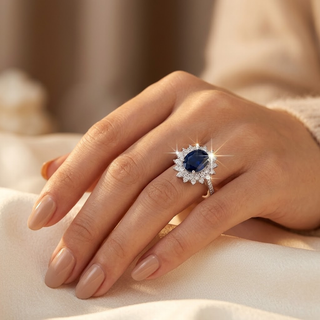 Aurora White Gold Sapphire Ring