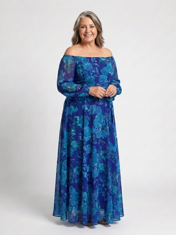 Vivian & Claire™ | Off Shoulder Floral Maxi Dress