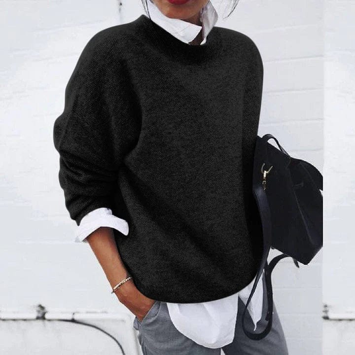 V|C - Soft Crewneck Pullover Sweater Rose