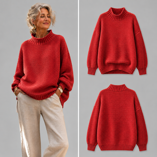 V|C - Relaxed Mock Neck Knit Sweater Ruthie