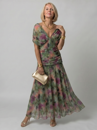 Vivian & Claire™ | Off Shoulder Flow Midi Dress
