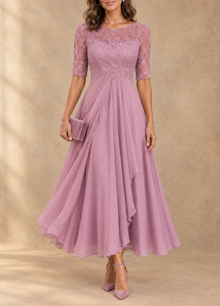 Abella Lace and Chiffon Dress