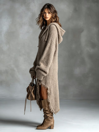 Colomba | Soft Knit Hooded Midi Dress