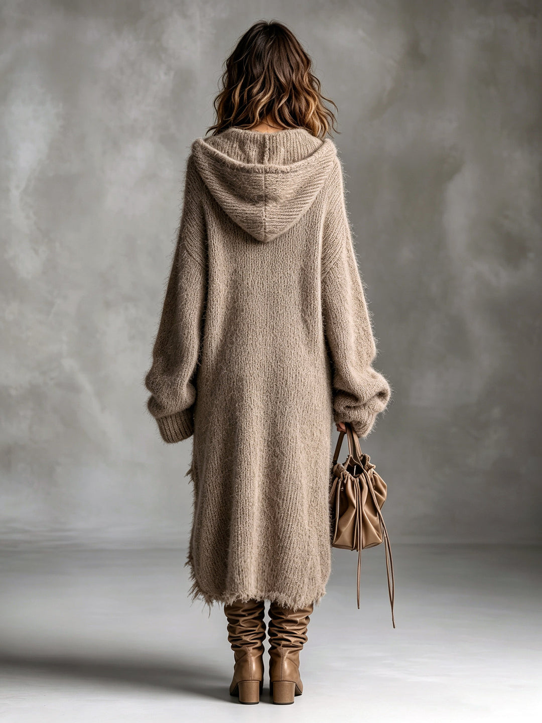 Colomba | Soft Knit Hooded Midi Dress
