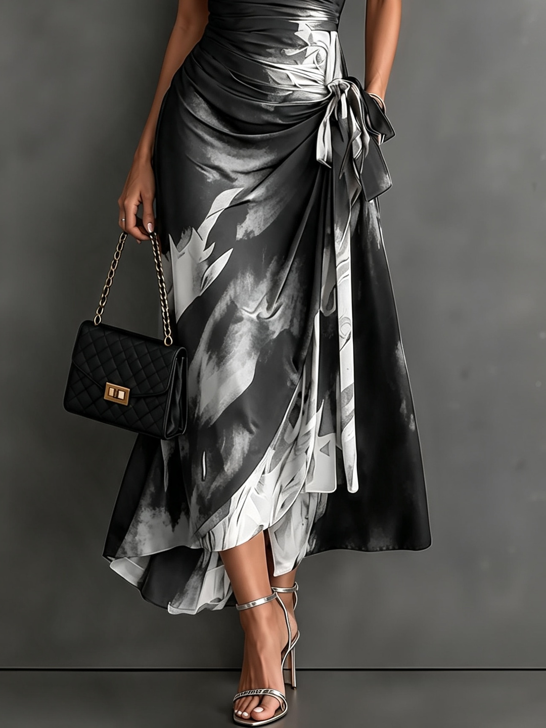 Rosalia | Printed Wrap Midi Dress