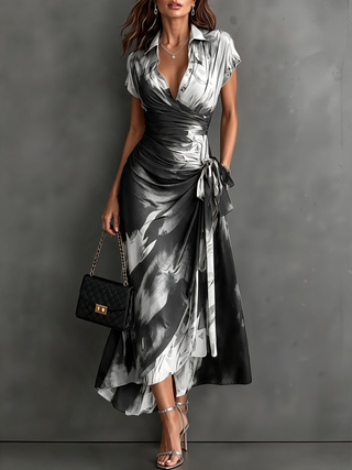 Rosalia | Printed Wrap Midi Dress