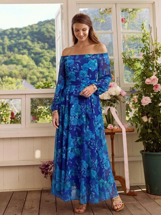 Vivian & Claire™ | Off Shoulder Floral Maxi Dress