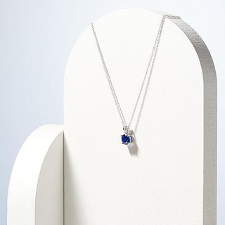 Livia White Gold Sapphire Necklace