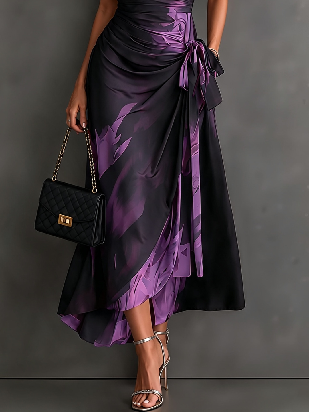 Rosalia | Printed Wrap Midi Dress