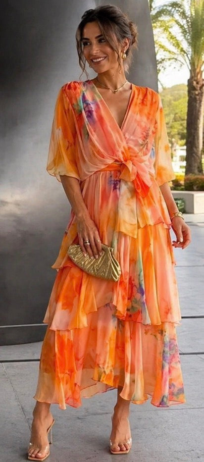 Vivian & Claire™ | Layered Floral Sun Dress