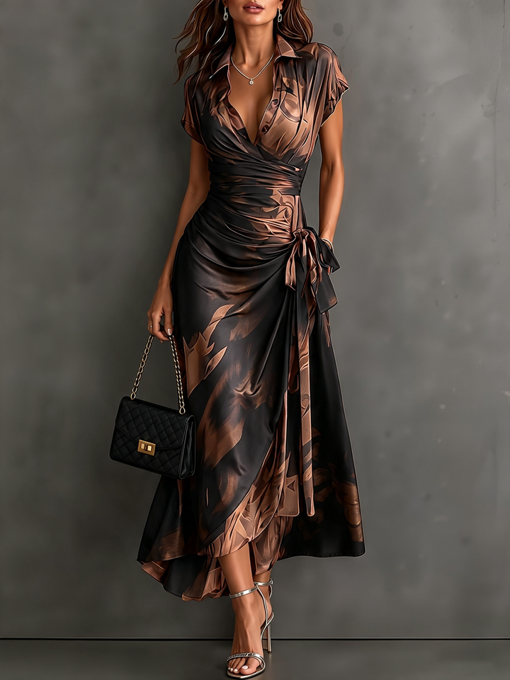 Rosalia | Printed Wrap Midi Dress