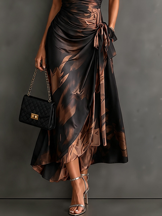 Rosalia | Printed Wrap Midi Dress