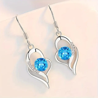 Loredana White Gold Sapphire Earrings