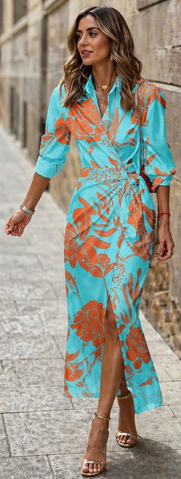 Vivian & Claire™ | Printed Wrap Dress