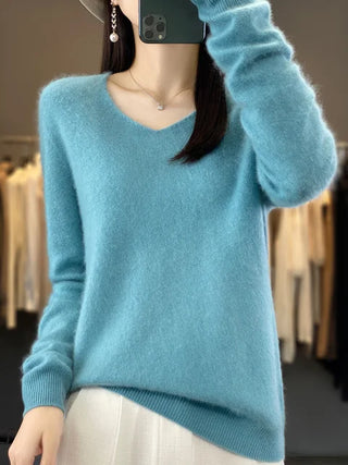 V|C - Classic V-Neck Knit Sweater Cynthia