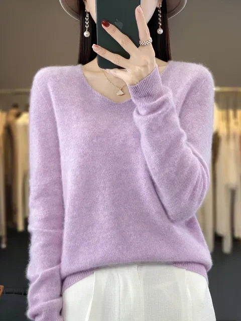 V|C - Classic V-Neck Knit Sweater Cynthia