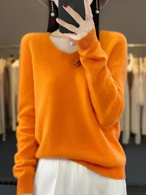 V|C - Classic V-Neck Knit Sweater Cynthia